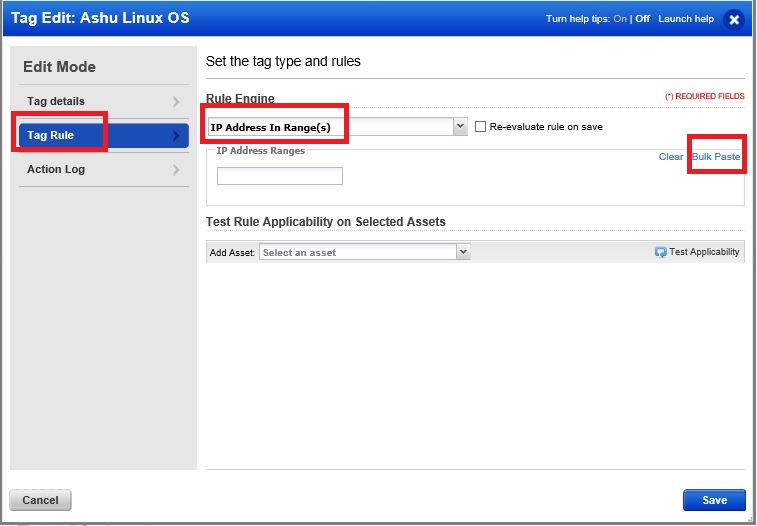 How to Assign IP addresses in bulk to an existing Asset Tags