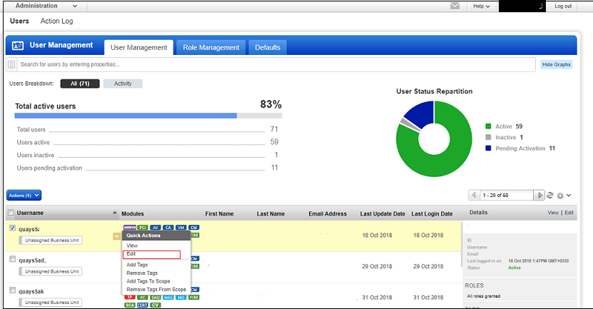 How to assign Questionnaire Manager role to the user other than manager