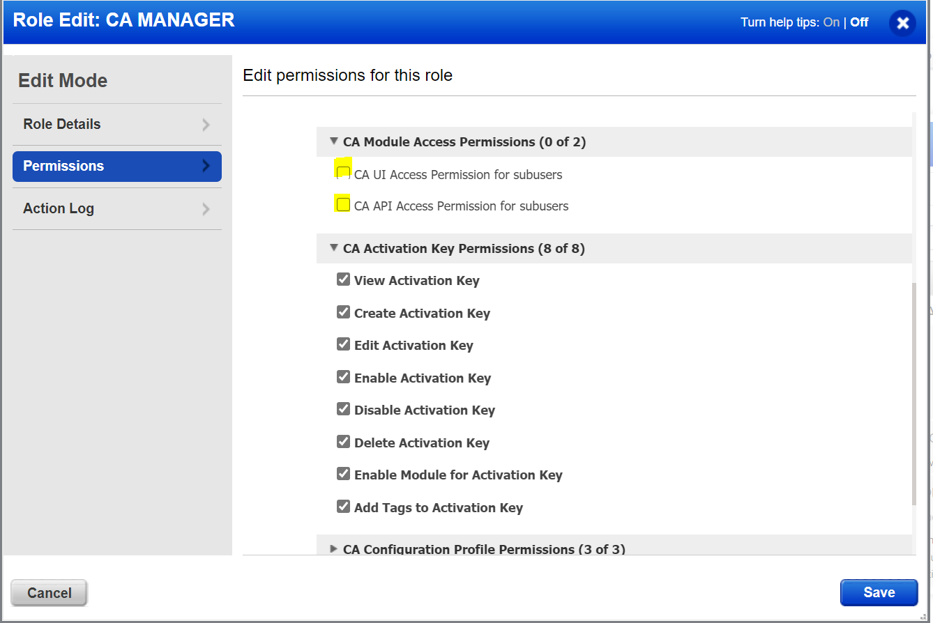 How to Add or Remove Specific Permissions for User Roles
