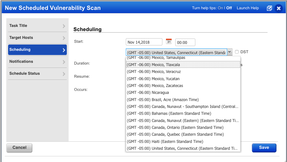 Set up a Scheduled Scan in Vulnerability Management