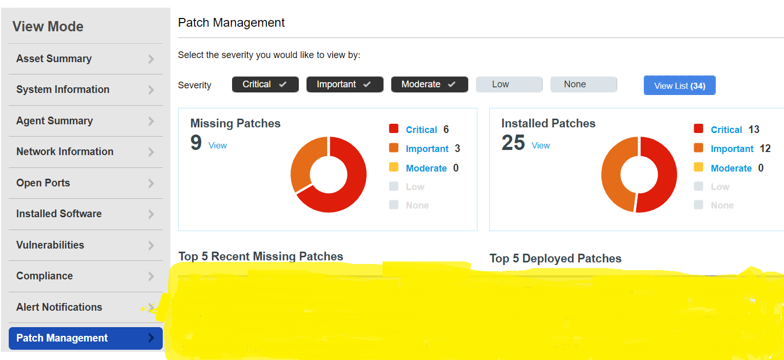 Asset status shown as 