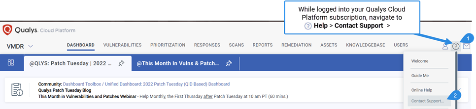 Qualys Customer Service Portal (CSP) | Vulnerability Management New QID ...