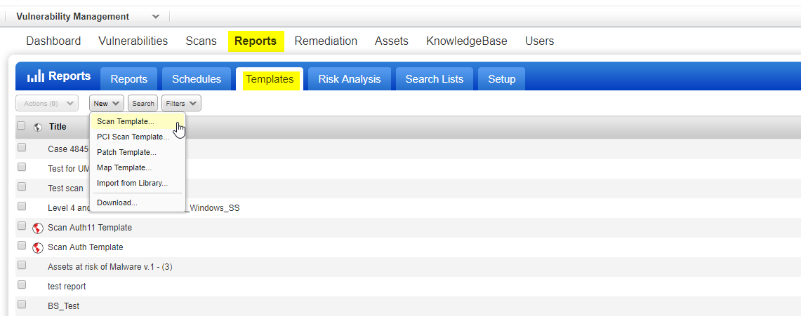 Generating Scan report with Severity 4 and 5 Vulnerabilities