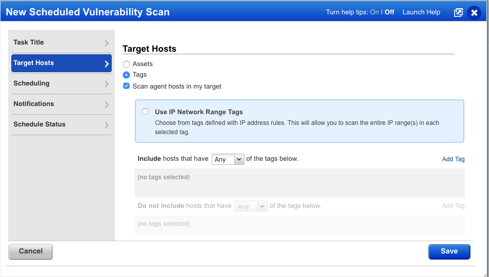 Set up a Scheduled Scan in Vulnerability Management